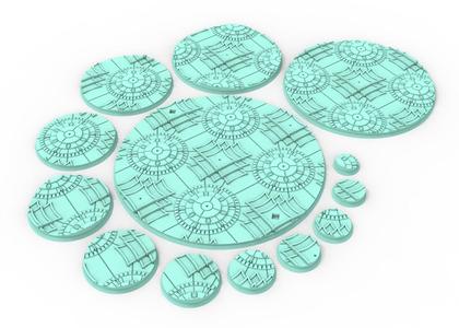 Dark city - 169 Round & Oval bases for wargame set 1