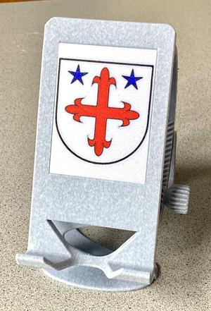 Multi-color Cover Plate for revised Phone Holder (here: Crest of Meckel)
