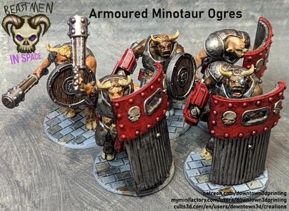 Beastmen in Space! Multipart Armored Minotaur Ogres