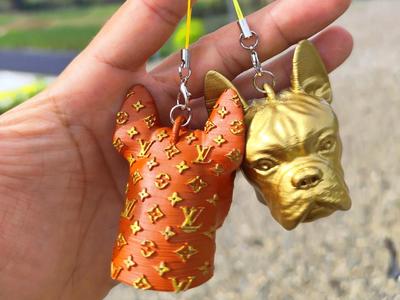 LV French Bulldog Keychains
