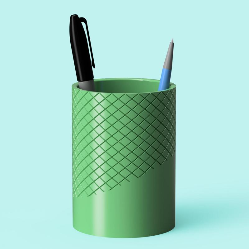 Knurling Pen Cup