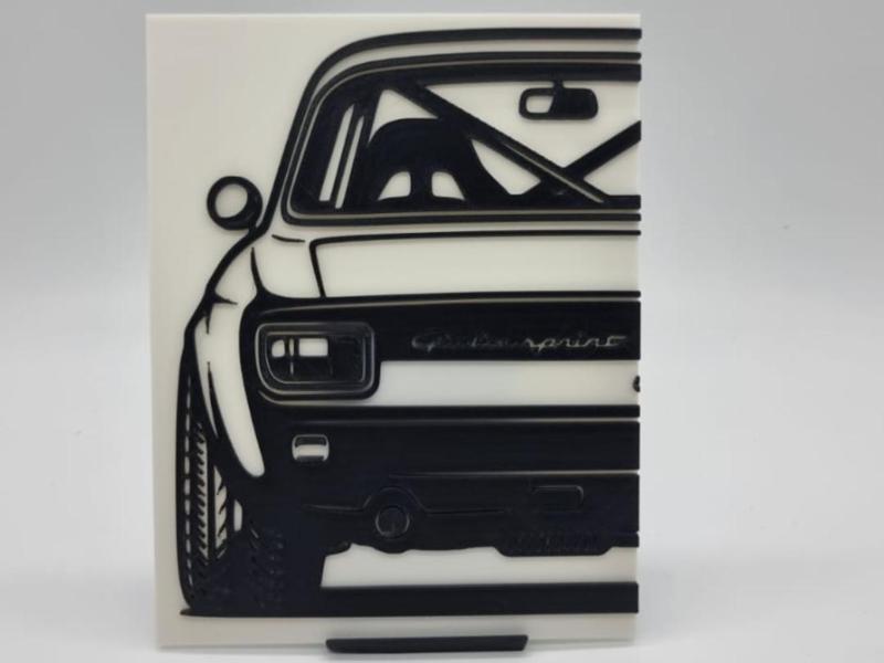2D Wall Art 1967 Alfa Romeo Giulia Sprint GT