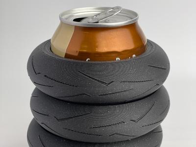 Motorcycle Tire Stack Can Cooler – Koozie