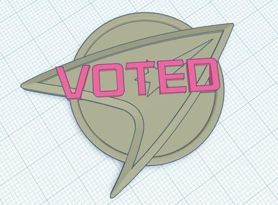 Star Trek The Motion Picture Voted Badge
