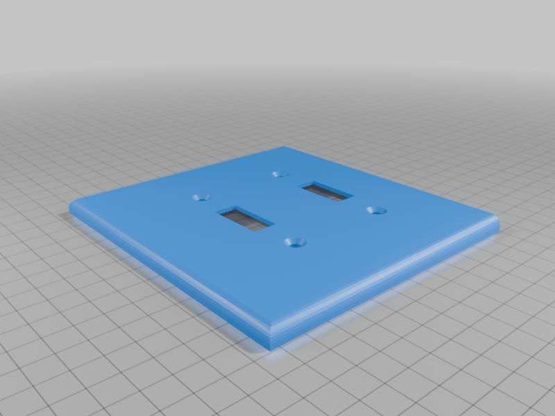 Dual light switch plate cover (thin side)
