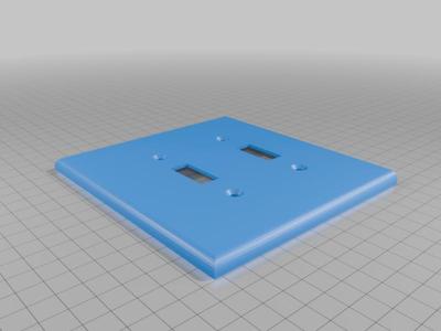 Dual light switch plate cover (thin side)