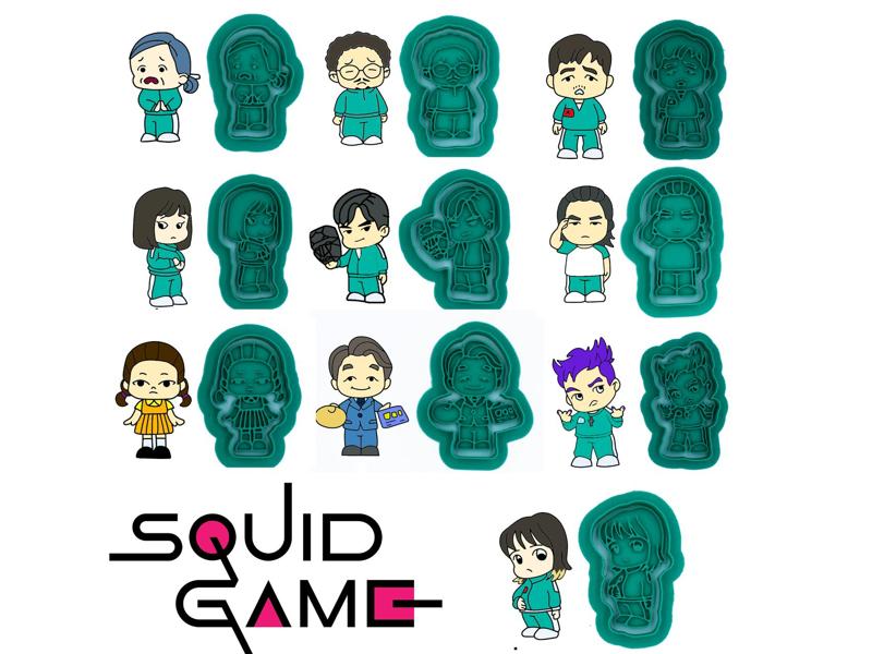 Squid Game Characters Cookie Cutter Pack 10 Piece