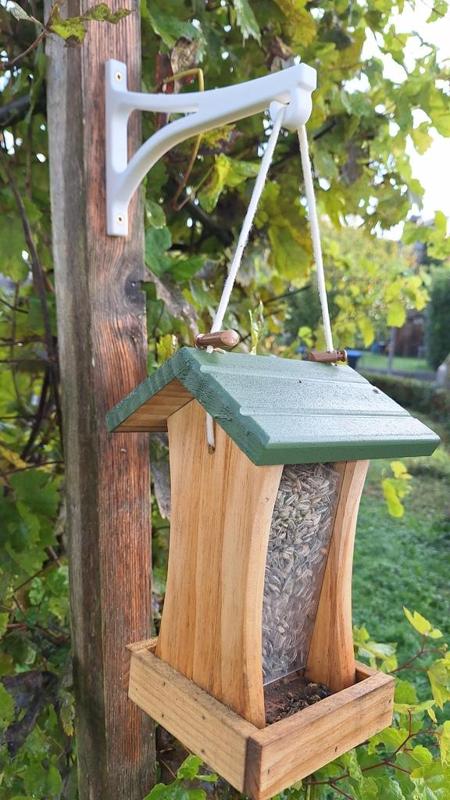 Befestigung für Vogelfutterhäuschen, Meisenknödel etc. / Brackets for bird feeders, fat balls etc. 