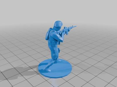 Soldier with M4, printable