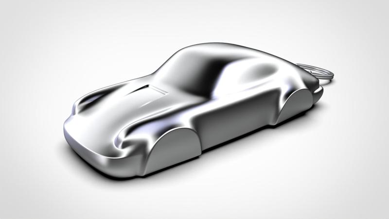 Porsche 911 (964) Turbo Speedform Automotive Sculpture Keychain 3D print file