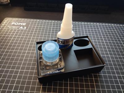 Glue rack for BSI, Tamiya and Dspiae glues