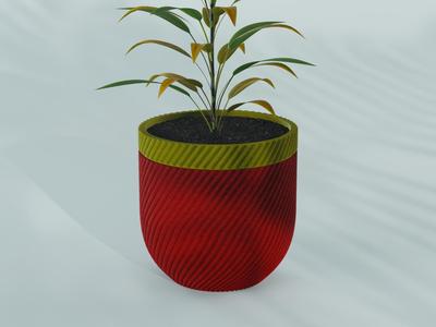 Kaze Planter Pot, Scalloped Diagonal | Small, Medium, Large | Self Watering and Drip Tray 