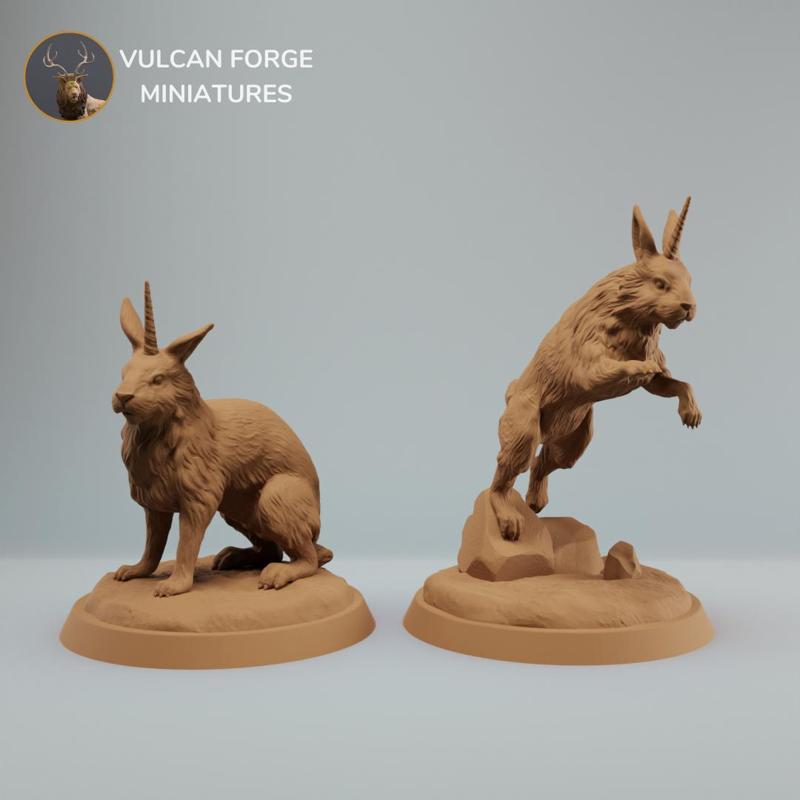 Almiraj Bunnycorn 1 inch base Pre-supported - two variations