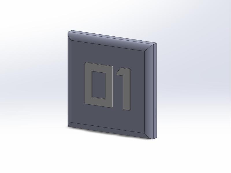 Organizer tile tag (Number 01)