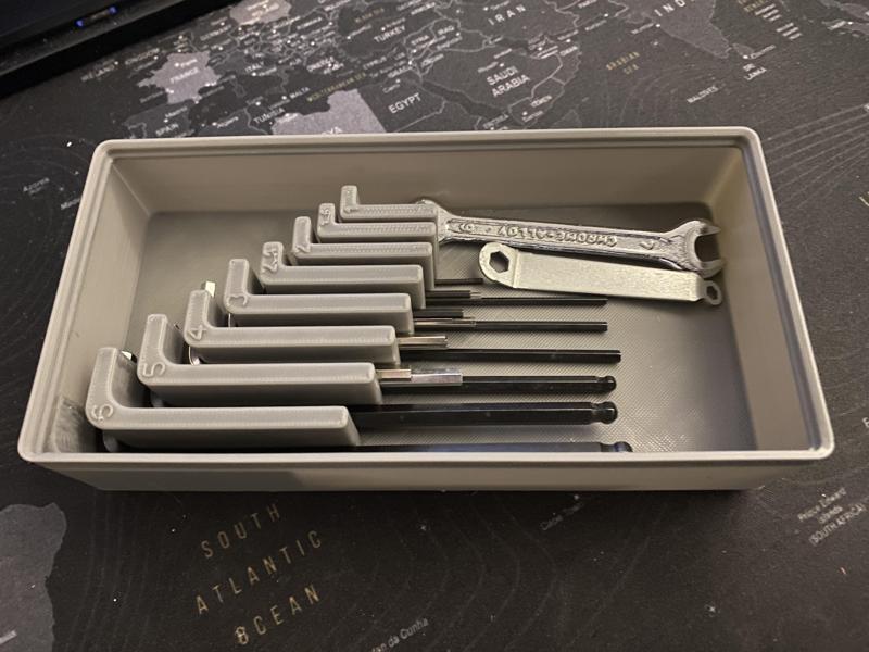Gridfinity Allen key bulk storage 2x4