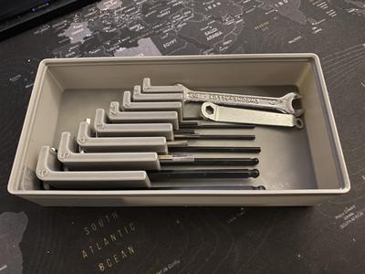 Gridfinity Allen key bulk storage 2x4