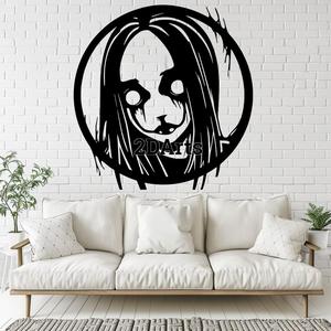 Horror Girl Face 2D Wall Art/Window Art - Digital STL & SVG File for 3D Printing or Laser Cutting