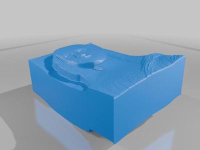 Mona lisa in 3D bas relief form