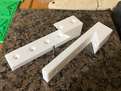 French Cleat 5" with counter sunk screw holes