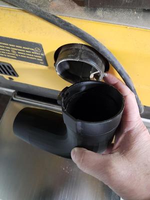 Dewalt Planer Dust Shoot for a 2.5 inch vacuum system