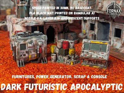 Power generator, Console & scrap - Scenery Wargame
