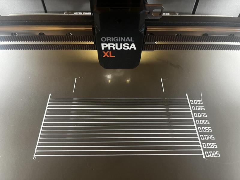 Prusa XL Pressure Advance Linear Advance Calibration Test