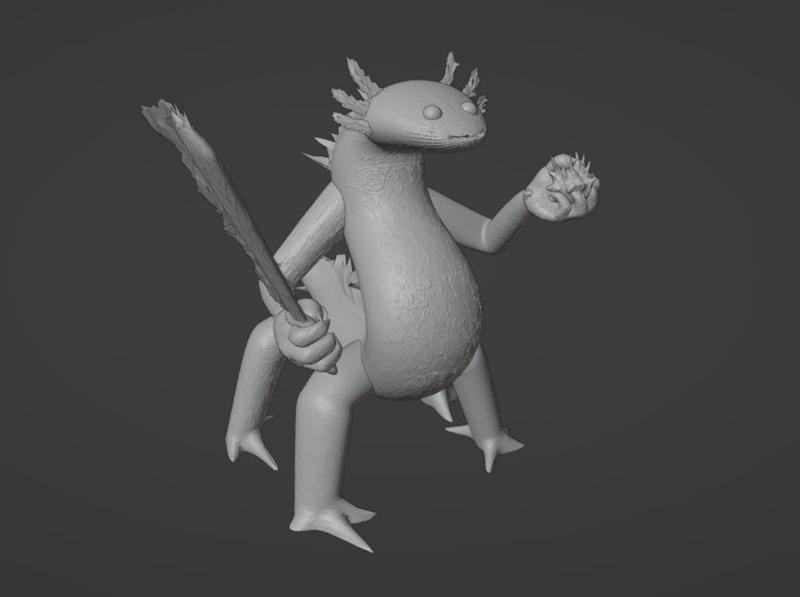 Axolotl Salamander FIre Elemental A