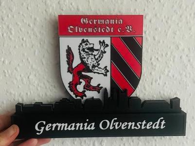 Olvenstedt, Germany, with Magdeburg skyline