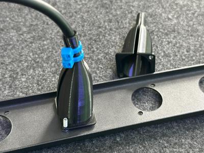 Strain relief for D-type rack installs