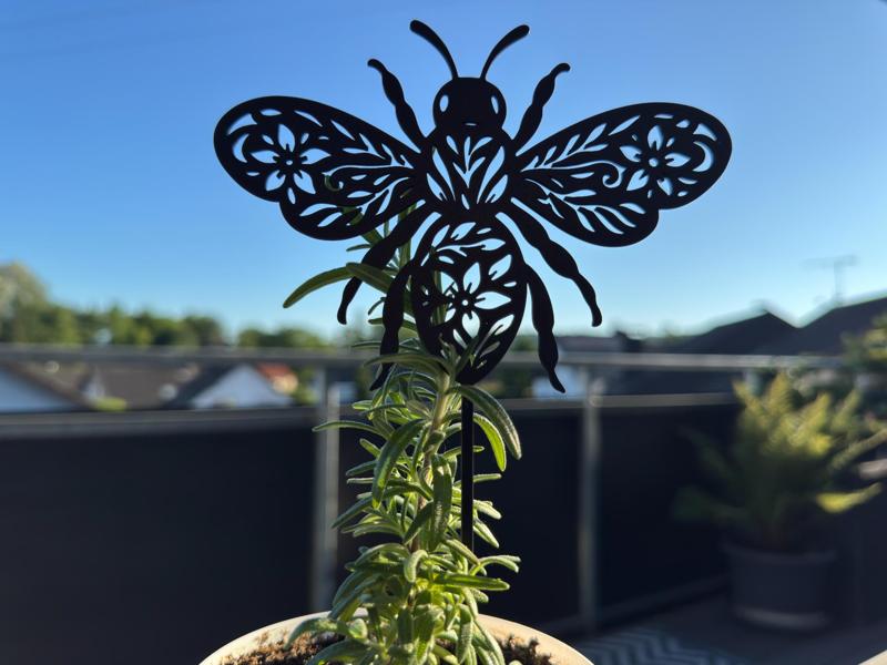 Floral Bee with Plant Stake