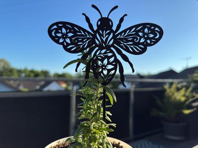 Floral Bee with Plant Stake