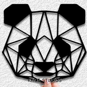 geo panda face wall art bear wall decor geometric decoration