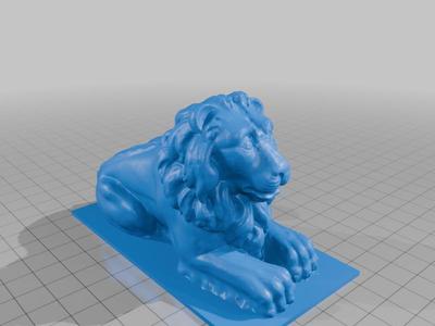 Marble Lion (Supportless)