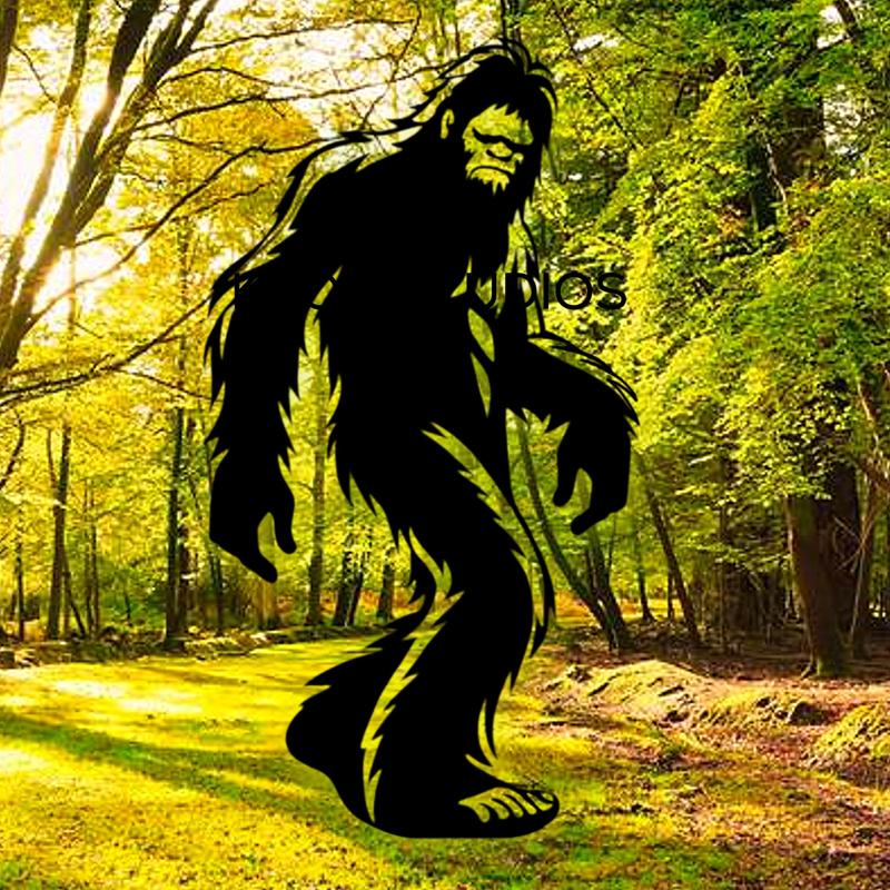 Walking Big Foot wall art Realistic Sasquatch wall decor 2d art