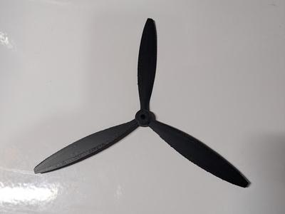 RC 10 x 5.25 Inch Tri-Blade Propeller, 6mm Bore