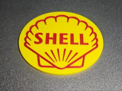 1950s shell logo coaster