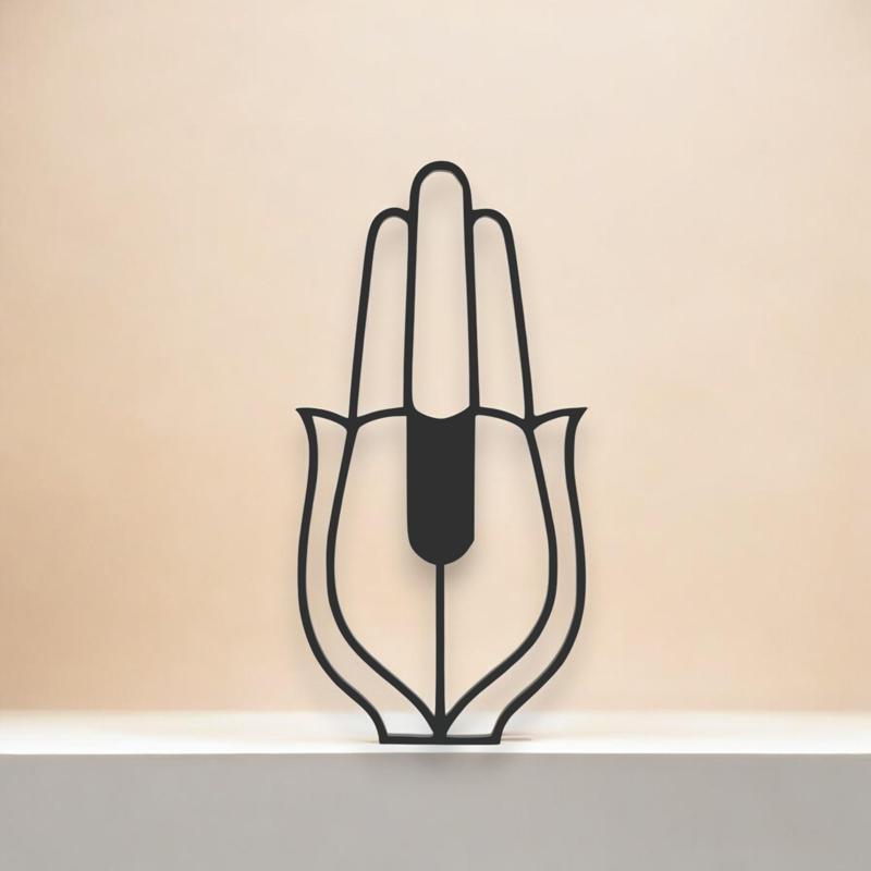 Anjali Mudra Line Art - Desktop Line Art