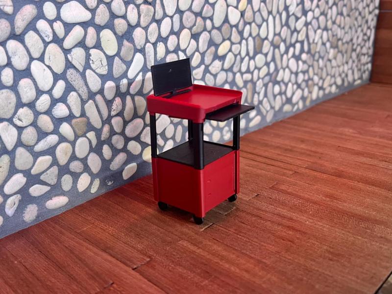 miniature trolley diagnostic 1:10 for diorama 