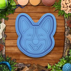 Dog - Corgi head cookie cutter / stamp