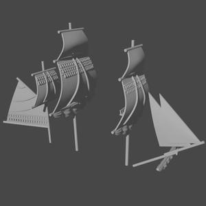 1/700 & 1/1200 Generic Mast Set & Blender Exporter AOA-ACC-4