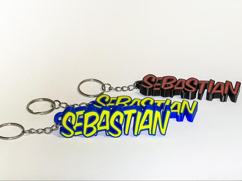Keychain with the name Sebastian