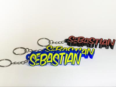 Keychain with the name Sebastian