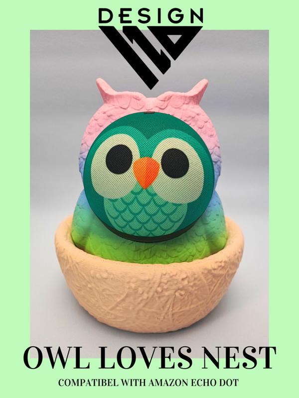 Owl loves nest - COMPATIBLE with Alexa Echo Dot Amazon