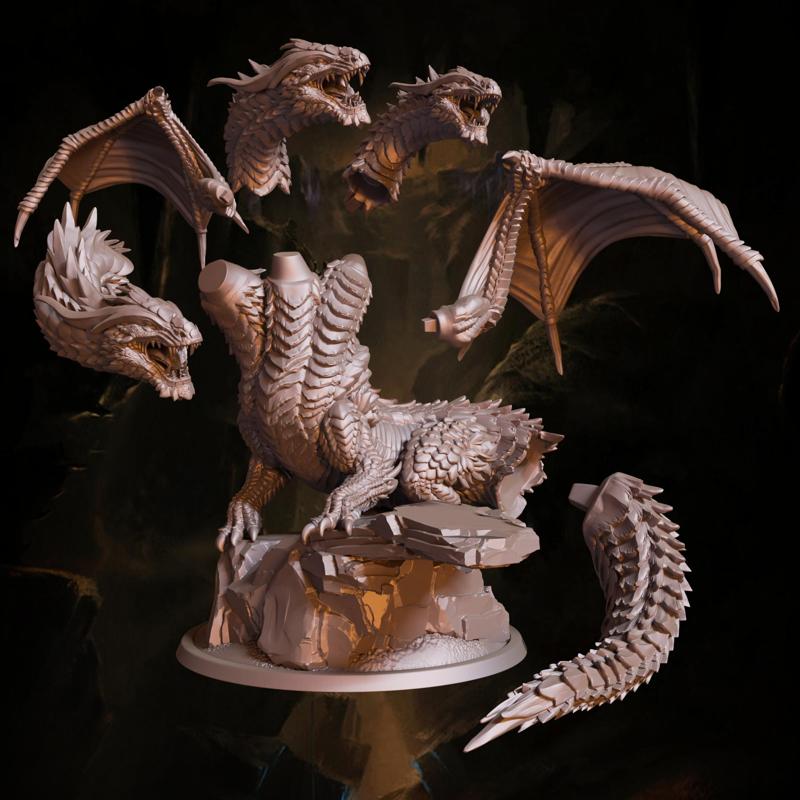 3D Printable Dragon: Ancient Beast STL's (32mm & 72mm)