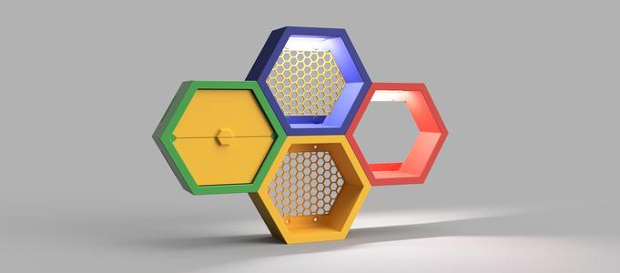 Modular Honeycomb Shelves