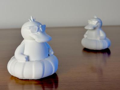 Summer Psyduck - 3D Donut Figurine