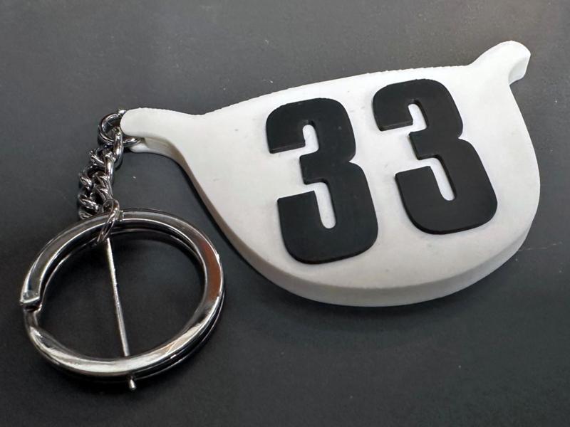 RAD - 33 Number Plate Keychain