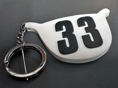 RAD - 33 Number Plate Keychain