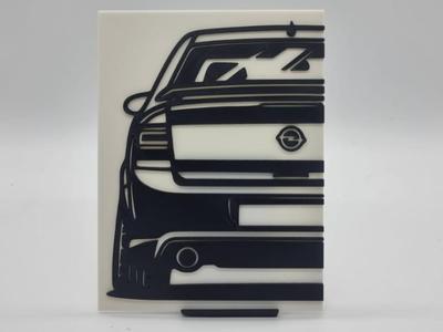 2D Wall Art Opel Vectra C OPC