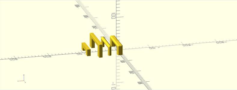 Anpassbares / Customizable OpenSCAD- Script  für / for eckige Schrankgriffe / Cabinet Angular Handle
